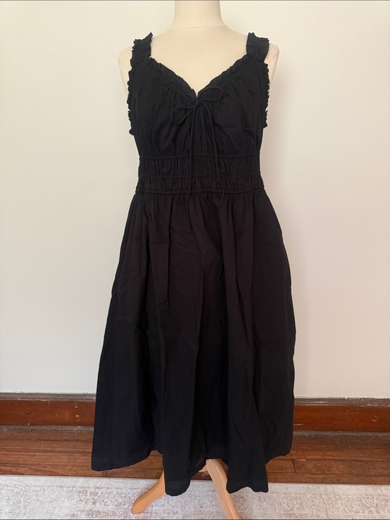 Old Navy Dresses & Skirts - Old Navy Black Ruffle-Trim Midi Dress